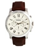 FOSSIL | Fossil Grant Brown Leather Strap Chronograph Watch FS4735 - Brown(Analog watches)