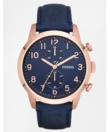 FOSSIL | Fossil Townsman Blue Leather Strap Watch FS4933 - Blue(アナログ腕時計)