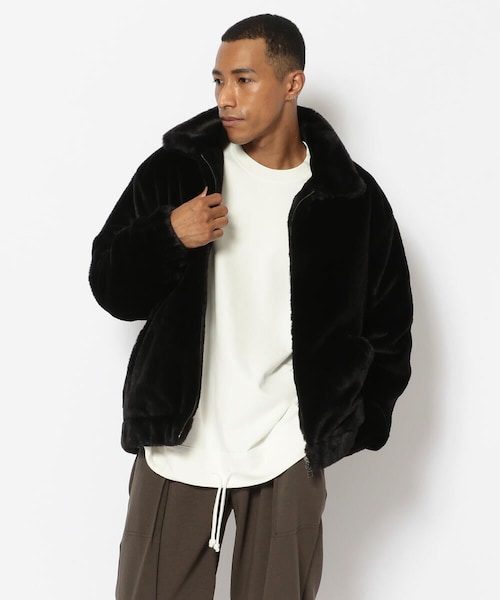 LUSOR（ルーソル）の「LUSOR（ルーソル）エコファーブルゾン（ジャケット/アウター・メンズ・BLACK/BEIGE・M/L）」の12枚目の写真
