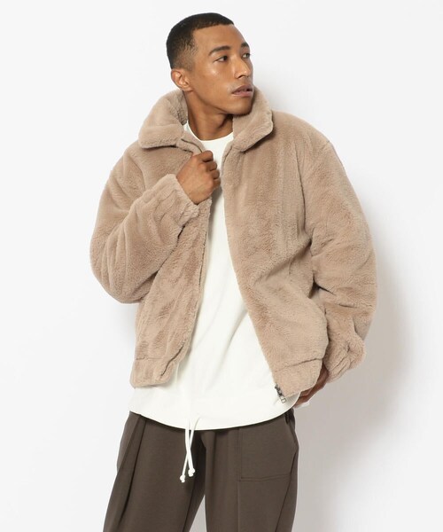 LUSOR（ルーソル）の「LUSOR（ルーソル）エコファーブルゾン（ジャケット/アウター・メンズ・BLACK/BEIGE・M/L）」の13枚目の写真