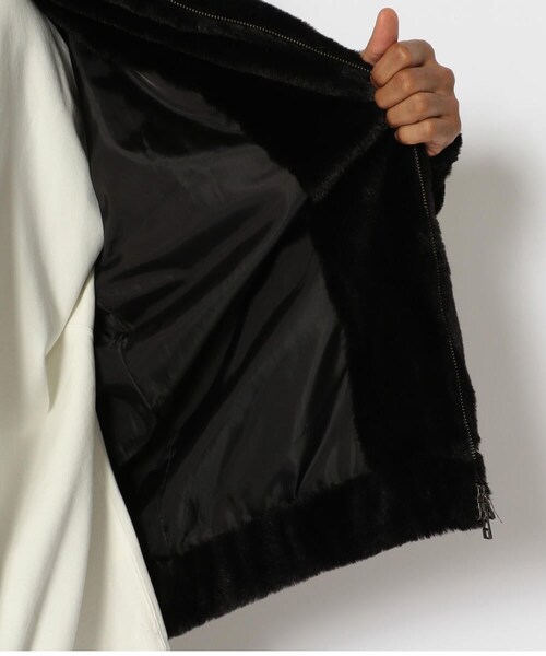 LUSOR（ルーソル）の「LUSOR（ルーソル）エコファーブルゾン（ジャケット/アウター・メンズ・BLACK/BEIGE・M/L）」の10枚目の写真