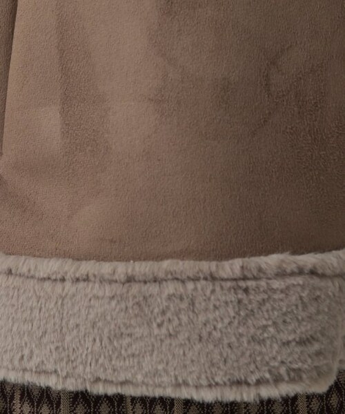 RAY CASSIN(レイカズン)の「ムートンライダースジャケット(ジャケット/アウター・レディース・ブラウン/生成/グレージュ・FREE)」の14枚目の写真