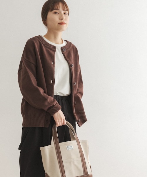 FORK&SPOON（フォークアンドスプーン）の「【一部WEB限定カラー】FORK&SPOON 2WAYクルーカーディガン（その他・レディース・OFF/GREEN/BROWN/NAVY×OFF・one）」の3枚目の写真
