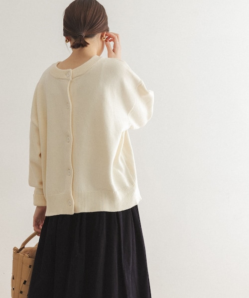 FORK&SPOON（フォークアンドスプーン）の「【一部WEB限定カラー】FORK&SPOON 2WAYクルーカーディガン（その他・レディース・OFF/GREEN/BROWN/NAVY×OFF・one）」の17枚目の写真