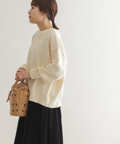 FORK&SPOON（フォークアンドスプーン）の「【一部WEB限定カラー】FORK&SPOON 2WAYクルーカーディガン（その他・レディース・OFF/GREEN/BROWN/NAVY×OFF・one）」の16枚目の写真