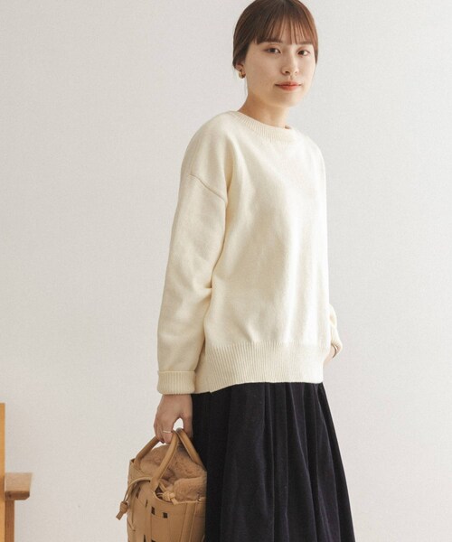 FORK&SPOON（フォークアンドスプーン）の「【一部WEB限定カラー】FORK&SPOON 2WAYクルーカーディガン（その他・レディース・OFF/GREEN/BROWN/NAVY×OFF・one）」の19枚目の写真