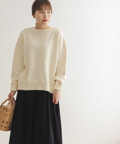 FORK&SPOON（フォークアンドスプーン）の「【一部WEB限定カラー】FORK&SPOON 2WAYクルーカーディガン（その他・レディース・OFF/GREEN/BROWN/NAVY×OFF・one）」の15枚目の写真