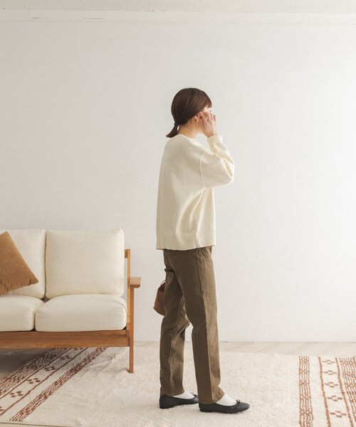 FORK&SPOON（フォークアンドスプーン）の「【一部WEB限定カラー】FORK&SPOON 2WAYクルーカーディガン（その他・レディース・OFF/GREEN/BROWN/NAVY×OFF・one）」の13枚目の写真