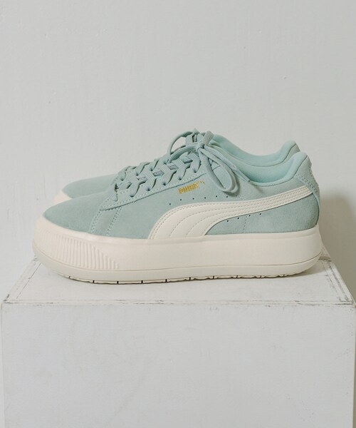 RASVOA(ラスボア)の「【PUMA/プーマ】スウェード マユ(スニーカー・レディース・ベージュ/ブルー・M/L)」の2枚目の写真
