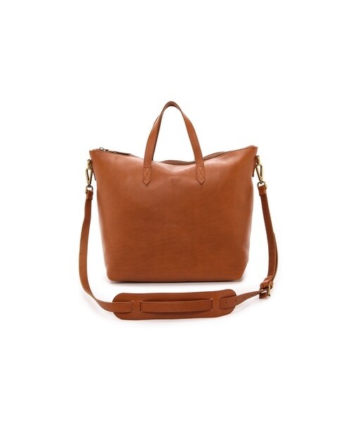 madewell（メイドウェル）の「Madewell Zipper Transport Bag（トートバッグ・レディース・Burnished Caramel/True Black・One Size）」の9枚目の写真