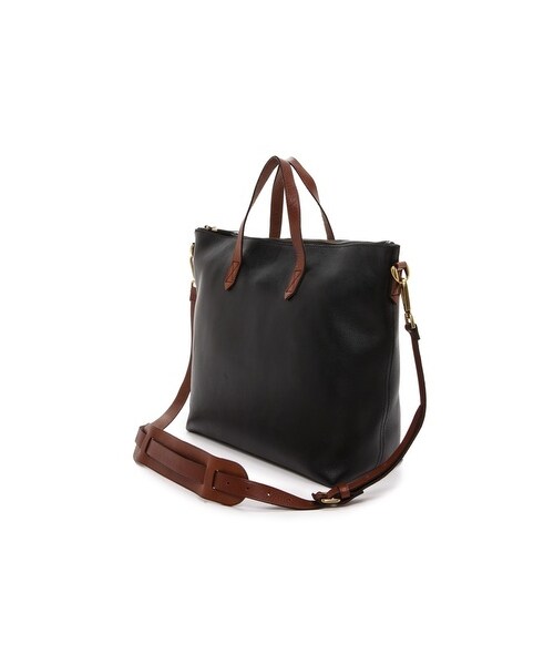 madewell（メイドウェル）の「Madewell Zipper Transport Bag（トートバッグ・レディース・Burnished Caramel/True Black・One Size）」の3枚目の写真