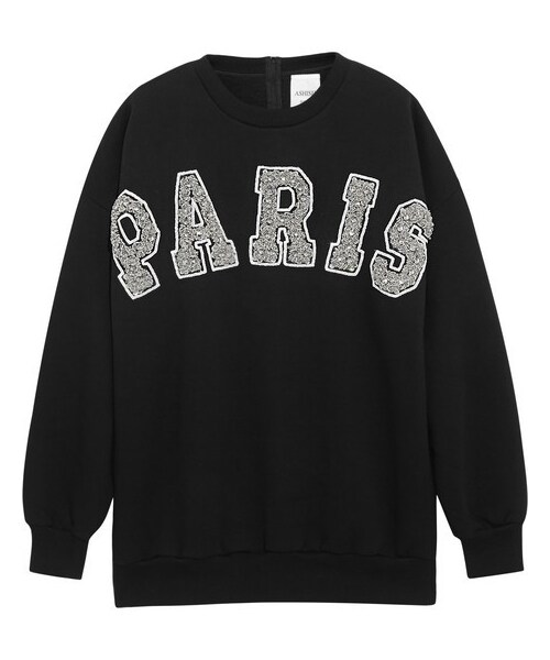ASHISH(アシシュ)の「Ashish Paris embellished cotton-blend jersey sweatshirt(スウェット・レディース・Black・x small/small)」の1枚目の写真
