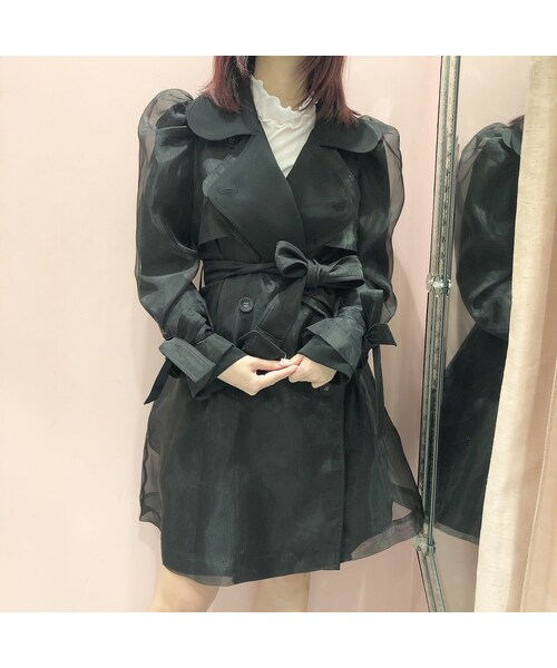 lilLilly（リルリリー）の「オーガンジーレイヤードコート（ジャケット/アウター・レディース・BEIGE/BLUE/BLACK）」の19枚目の写真