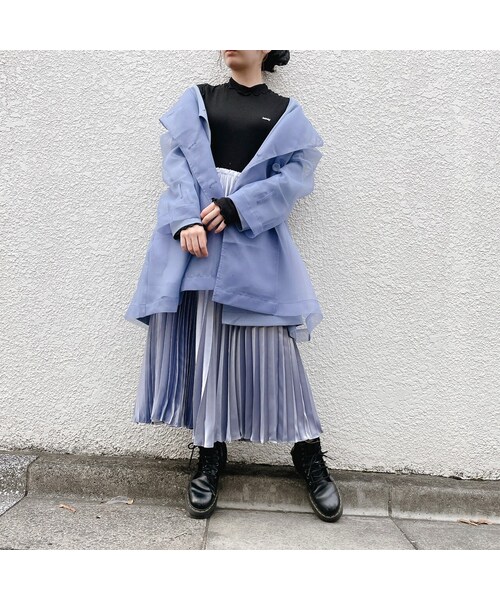 lilLilly（リルリリー）の「オーガンジーレイヤードコート（ジャケット/アウター・レディース・BEIGE/BLUE/BLACK）」の11枚目の写真