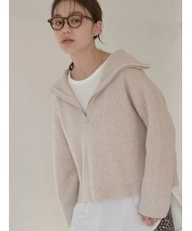 earth music&ecology | ZIPカラーニットプルオーバー(トップス)