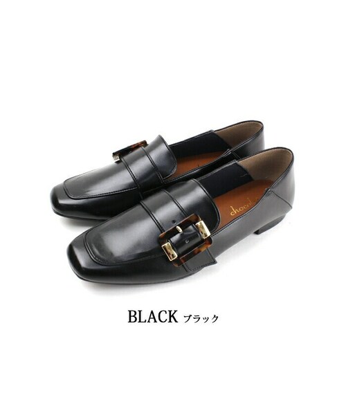 Shoe Fantasy(シューファンタジー)の「日本製 ベルトバックル ローファー マニッシュ(ローファー・レディース・その他/ブラック/ブラウン/グリーン・22.0~25.0cm)」の2枚目の写真