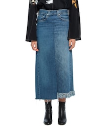 circa make long denim skirt
