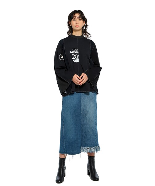 77circa（ナナナナサーカ）の「circa make long denim skirt（スカート・レディース・BLUE/73/SAX/45）」の6枚目の写真