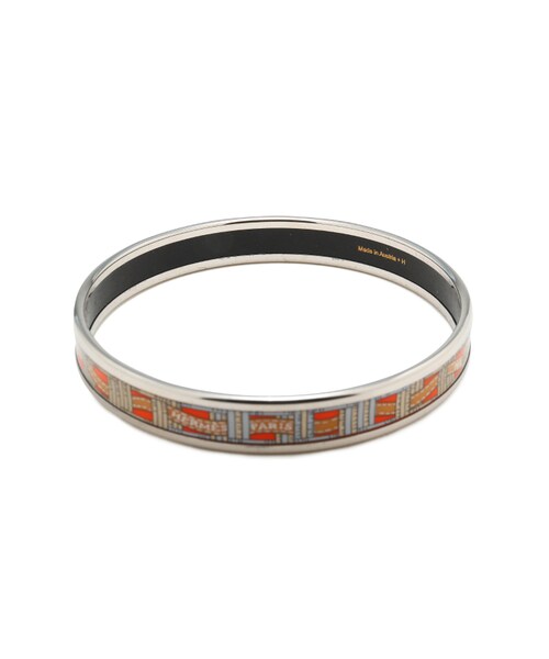 VINTAGE（ヴィンテージ）の「HERMES エマイユバングルシルバーリボン柄 箱付き（その他・レディース・マルチカラーミックス系/99）」の3枚目の写真