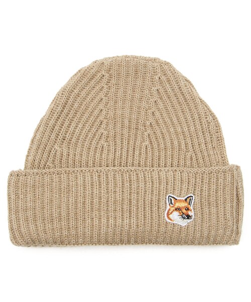 MAISON KITSUNE/メゾン キツネ/FOX HEAD PATCH RIBBED HAT