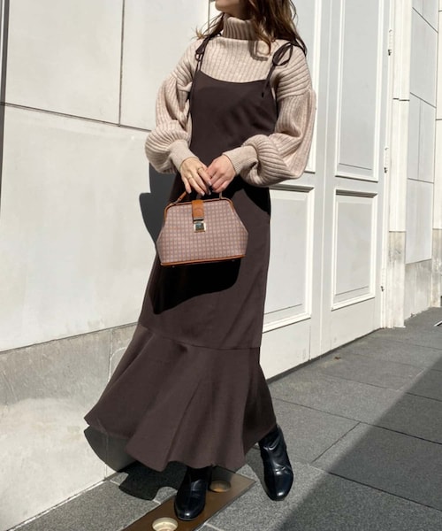 NICE CLAUP】 ショートニット＋マーメイドキャミワンピース one after