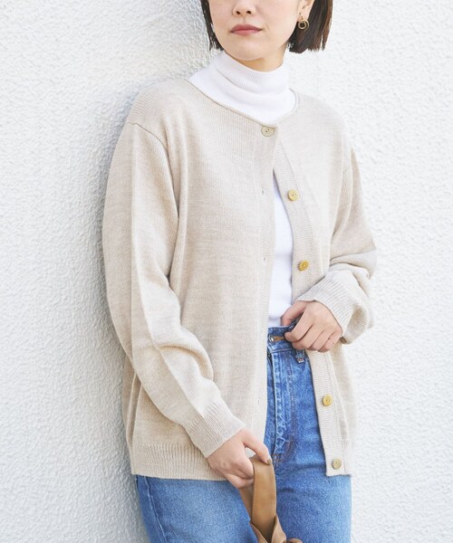 LIVETART(リヴェタート)の「《THIBAUT》ロールネックカーディガン(カーディガン/ボレロ・レディース・ベージュ/トープ・S)」の2枚目の写真