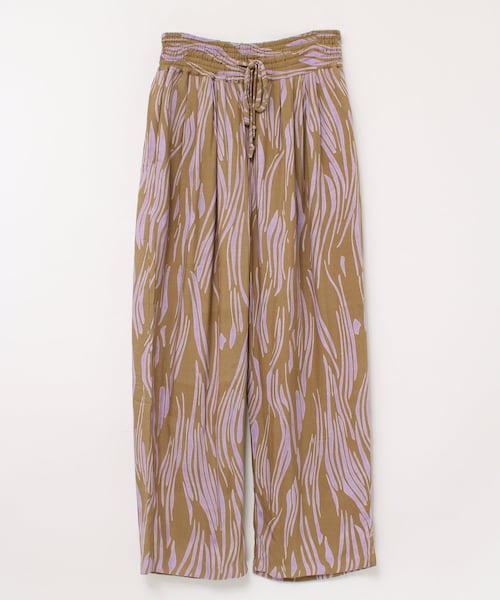 RNA-N（アールエヌエーエヌ）の「R3914 ラインドローイングプリントパンツ（パンツ・レディース・ブラック/ベージュ/ベージュ/パープル/ブラウン/ライトブルー）」の2枚目の写真