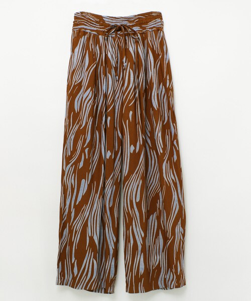 RNA-N（アールエヌエーエヌ）の「R3914 ラインドローイングプリントパンツ（パンツ・レディース・ブラック/ベージュ/ベージュ/パープル/ブラウン/ライトブルー）」の3枚目の写真