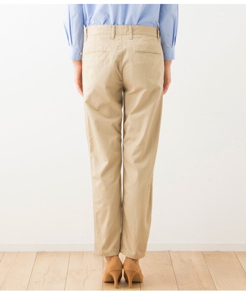 LE JUN（ルジュン）の「チノストレート（パンツ・レディース・オフホワイト/ベージュ・S/M/L）」の5枚目の写真
