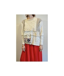 RehersalL | アランパッチニット(ニット/セーター)