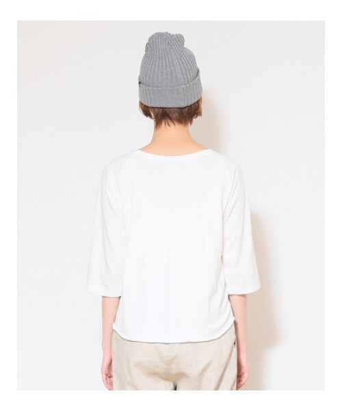 HOLIDAY(ホリデイ)の「《予約商品》H.L.D.Y RAGLAN(トップス・レディース・WHITE/WHITE×BLACK/GRAY×NAVY・ONE SIZE)」の5枚目の写真