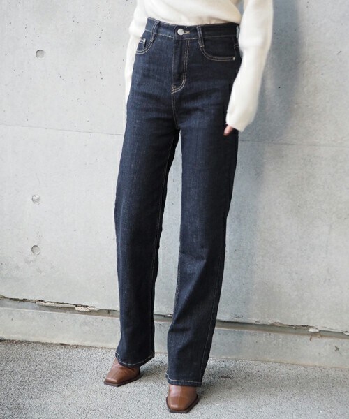 LAULEN(ローレン)の「HW Indigo Denim(デニムパンツ・レディース・ブルー・S/M)」の1枚目の写真