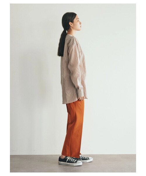 GARAGE OF GOOD CLOTHING(ガレージオブグッドクロージング)の「【Special Price】センタープレスフレアーパンツ(パンツ・ブラック/テラコッタ/パープル・36/37/38)」の8枚目の写真