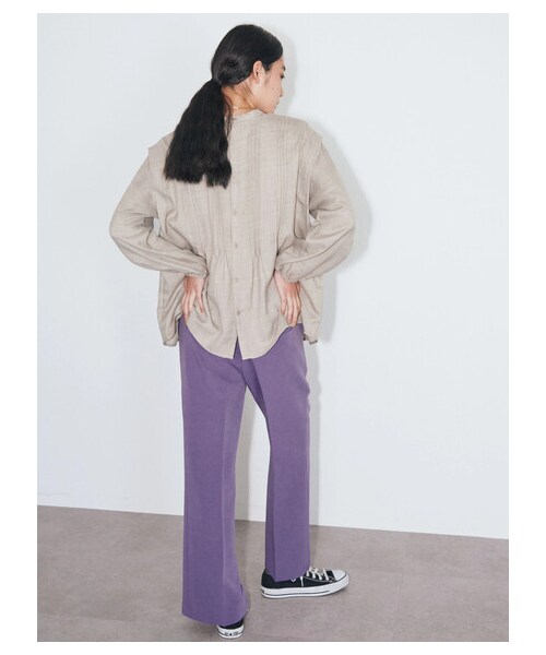 GARAGE OF GOOD CLOTHING(ガレージオブグッドクロージング)の「【Special Price】センタープレスフレアーパンツ(パンツ・ブラック/テラコッタ/パープル・36/37/38)」の15枚目の写真