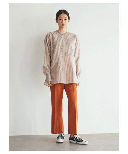 GARAGE OF GOOD CLOTHING(ガレージオブグッドクロージング)の「【Special Price】センタープレスフレアーパンツ(パンツ・ブラック/テラコッタ/パープル・36/37/38)」の6枚目の写真