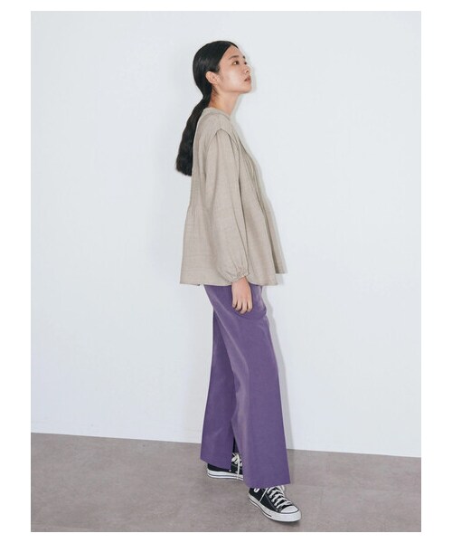 GARAGE OF GOOD CLOTHING(ガレージオブグッドクロージング)の「【Special Price】センタープレスフレアーパンツ(パンツ・ブラック/テラコッタ/パープル・36/37/38)」の13枚目の写真