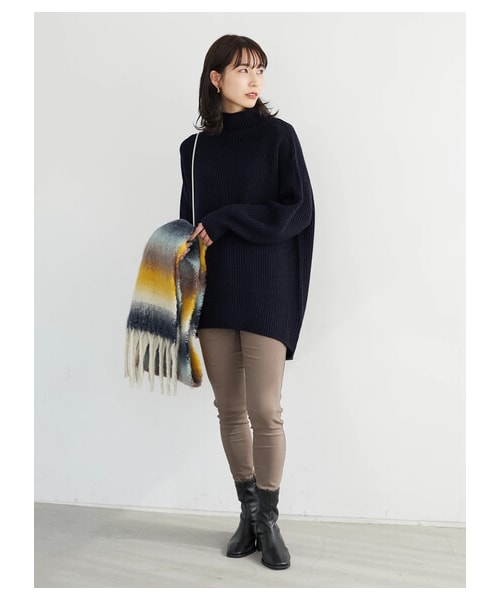 Green Parks(グリーンパークス)の「裏起毛ストレッチスキニーパンツ(パンツ・ブラック/モカ/ネイビー・S/M/L)」の2枚目の写真