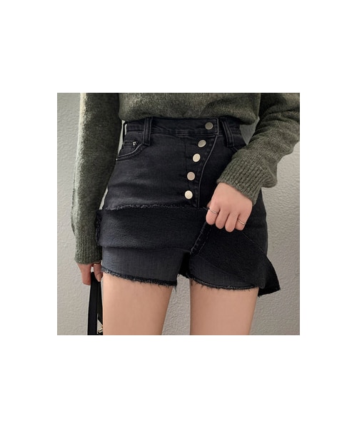 chuu（チュー）の「ジェシーアンバランスデニム skirt（スカート・レディース・その他）」の2枚目の写真