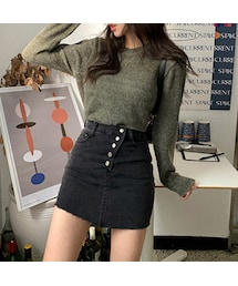 ジェシーアンバランスデニム skirt