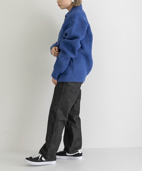 Amomento カーディガン FREAK'S STORE カーディガン AMOMENTO/アモーメント MOCK NECK ZIP-UP