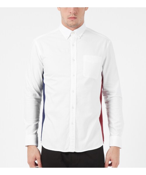 LIFUL MINIMAL GARMENTS.（ライフルミニマルガーメンツ）の「White Oxford Colorblock Shirt（その他・メンズ・other・L）」の2枚目の写真