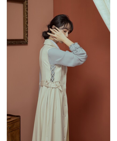 Marjorie（マージョリー）の「香甜的幻想，獨家愛心刺繡花邊領襯衫（トップス・レディース・薄荷綠/紫・S/M）」の12枚目の写真