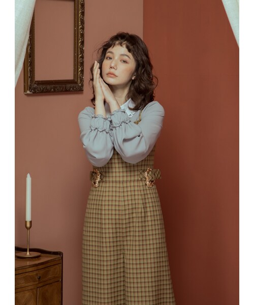 Marjorie（マージョリー）の「香甜的幻想，獨家愛心刺繡花邊領襯衫（トップス・レディース・薄荷綠/紫・S/M）」の15枚目の写真