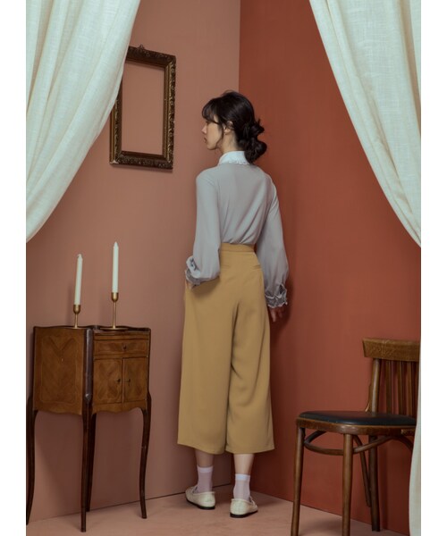 Marjorie（マージョリー）の「香甜的幻想，獨家愛心刺繡花邊領襯衫（トップス・レディース・薄荷綠/紫・S/M）」の16枚目の写真