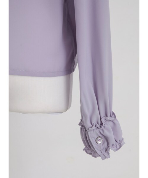 Marjorie（マージョリー）の「香甜的幻想，獨家愛心刺繡花邊領襯衫（トップス・レディース・薄荷綠/紫・S/M）」の11枚目の写真