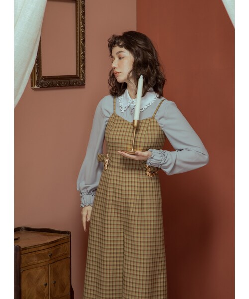 Marjorie（マージョリー）の「香甜的幻想，獨家愛心刺繡花邊領襯衫（トップス・レディース・薄荷綠/紫・S/M）」の13枚目の写真