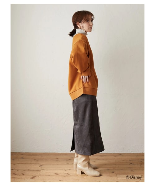 Green　Parks（グリーンパークス）の「Mickey/裏毛トレーナー（トップス・ブラウン/カーキ・F）」の5枚目の写真