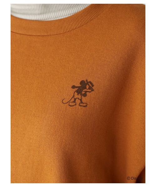 Green　Parks（グリーンパークス）の「Mickey/裏毛トレーナー（トップス・ブラウン/カーキ・F）」の8枚目の写真