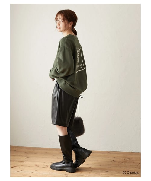 Green　Parks（グリーンパークス）の「Mickey/裏毛トレーナー（トップス・ブラウン/カーキ・F）」の14枚目の写真