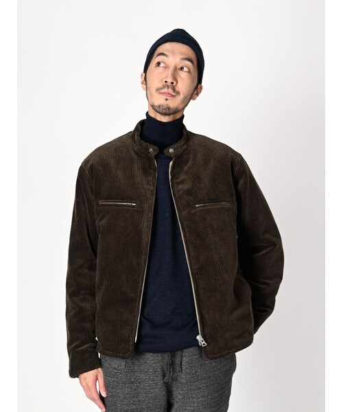 45R セルビッチコーデュロイのシングルライダースジャケット Mサイズ 45R セルビッチコーデュロイのシングルライダースジャケット Mサイズ
